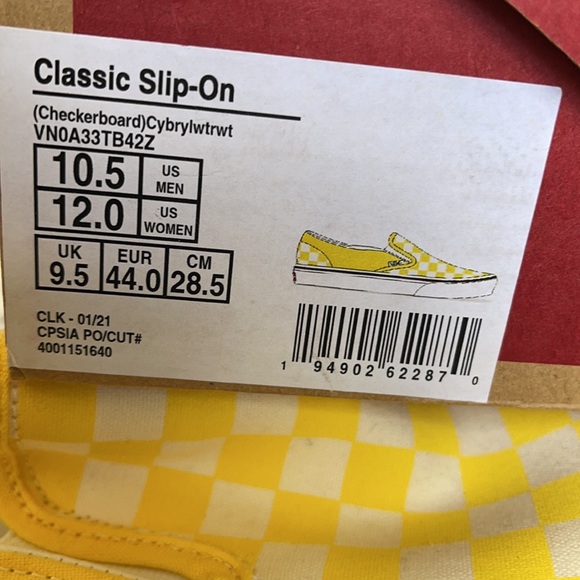 Vans Classic Slip-On Checkerboard Cybrylwtrwt MENS - Picture 16 of 16